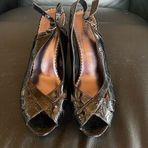 Maurices Black leather high heels